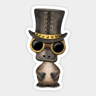 Steampunk Baby Platypus Sticker